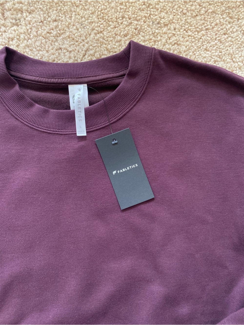 Fabletics Plum Crewneck Sweatshirt - Picture 2 of 2